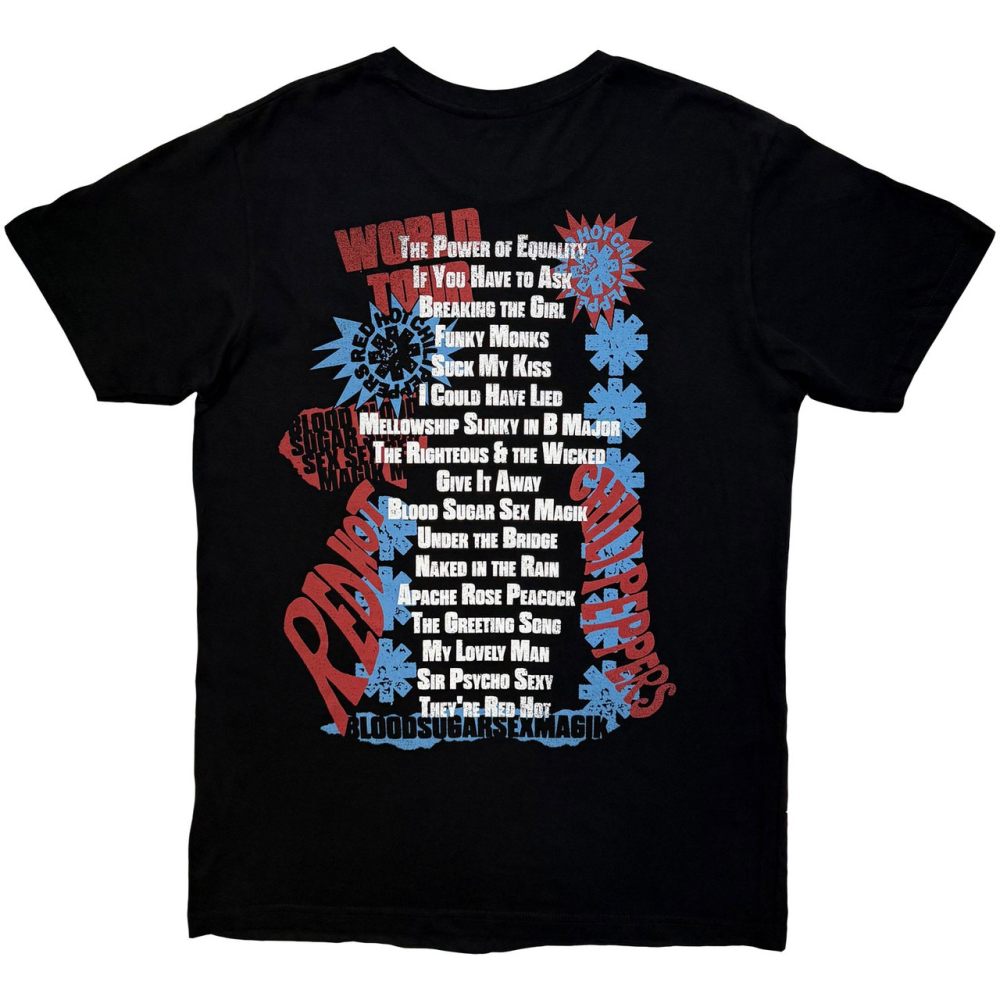 Red Hot Chili Peppers - Blood Sugar Sex Magik Tracklist Mens Tshirt - Black